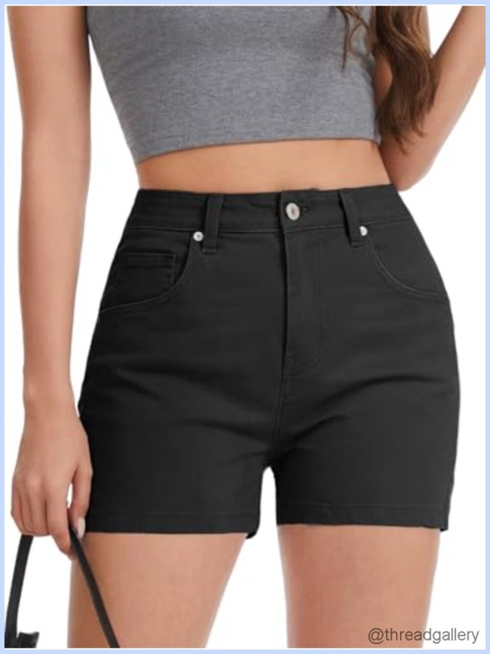 High Rise Jean Shorts for Women Stretchy Denim Shorts Summer